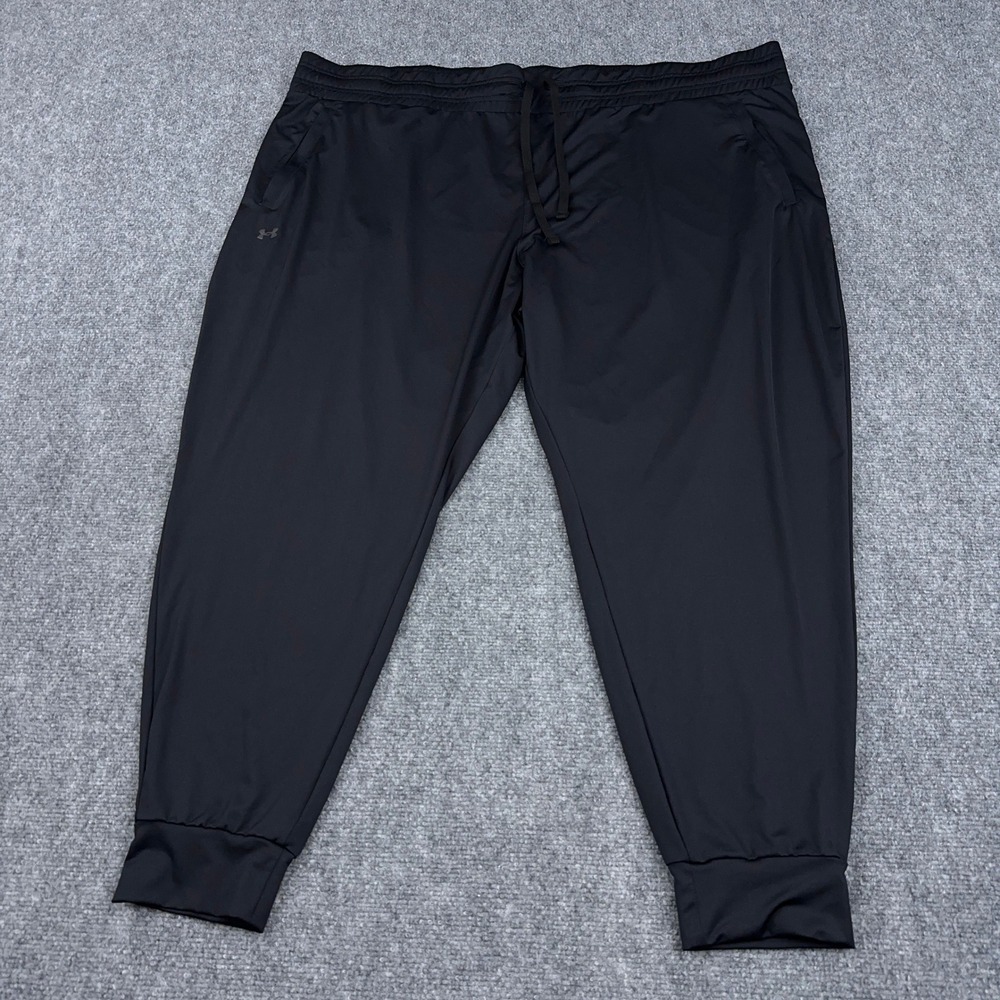 Under Armour UA Tech Pants Women 3X‎ Black Tapered Leg Joggers Gym 1367972